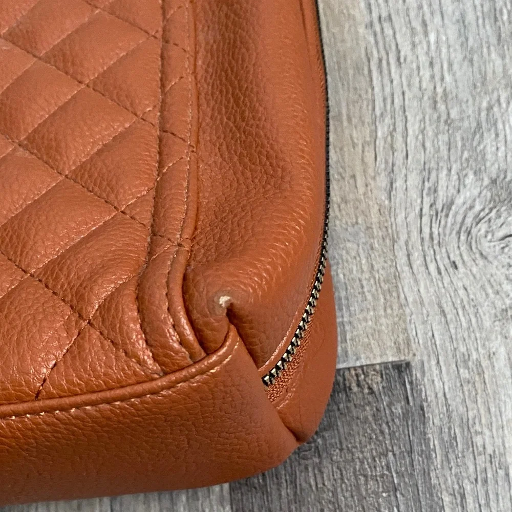 Elegant Brown Quilted Backpack